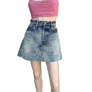 Fabric-Brand & Co Japanese Selvedge Denim Mini Skirt NWOT 29